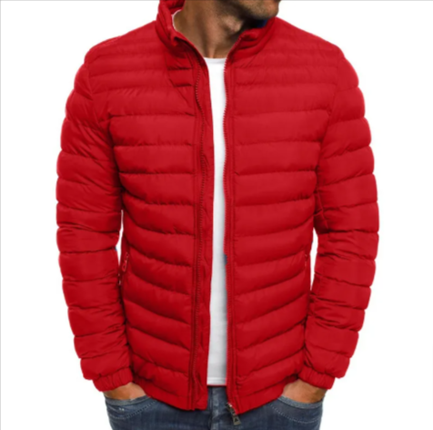 Herren Kälteschutz Baumwoll-Steppjacke – Outdoor-Reißverschlussmantel