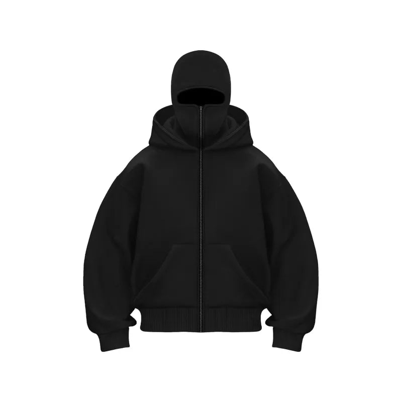 Fleecegefütterter Doppel-Kapuzenpullover