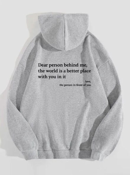 Liebe Person hinter mir, Hoodie