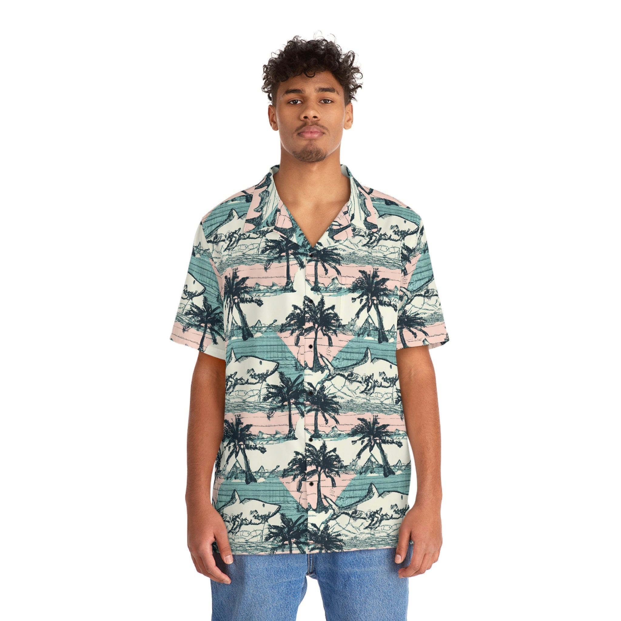 Herren-Vintage-Tropenhemd im Hawaii-Stil