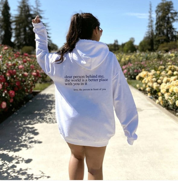 Liebe Person hinter mir, Hoodie