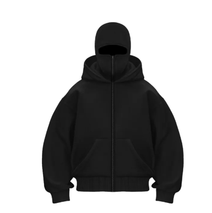 Fleecegefütterter Doppel-Kapuzenpullover
