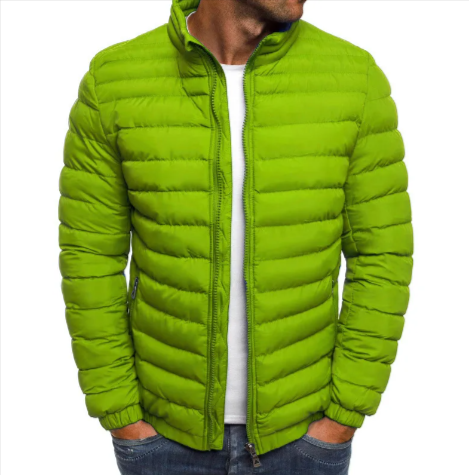 Herren Kälteschutz Baumwoll-Steppjacke – Outdoor-Reißverschlussmantel