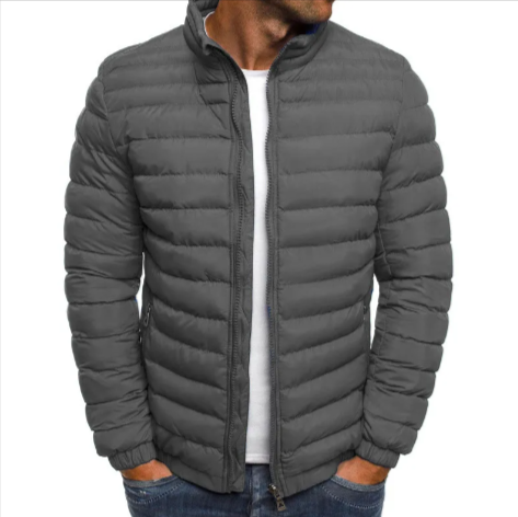 Herren Kälteschutz Baumwoll-Steppjacke – Outdoor-Reißverschlussmantel