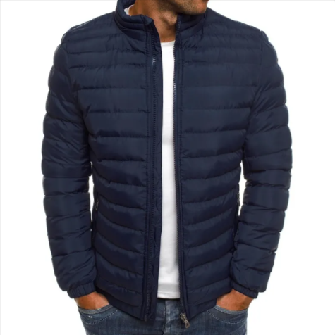 Herren Kälteschutz Baumwoll-Steppjacke – Outdoor-Reißverschlussmantel