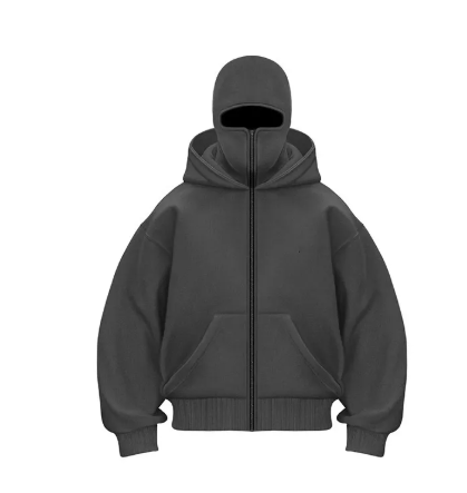 Fleecegefütterter Doppel-Kapuzenpullover