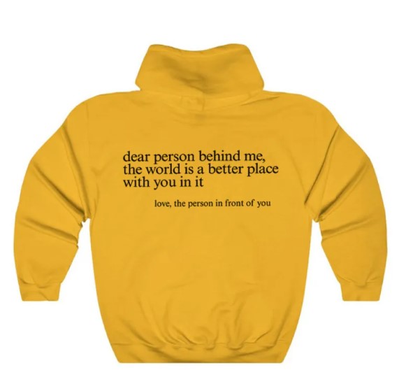 Liebe Person hinter mir, Hoodie