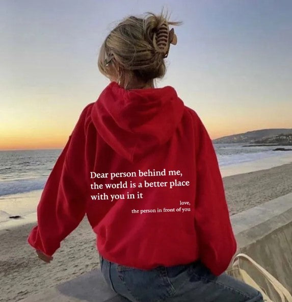 Liebe Person hinter mir, Hoodie