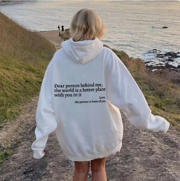 Liebe Person hinter mir, Hoodie